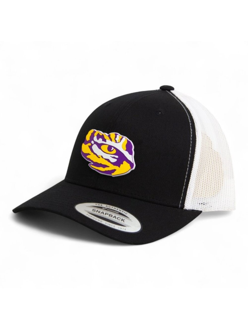 LSU Tiger Eye YP Classic Snapback Trucker Hat- Black/ White